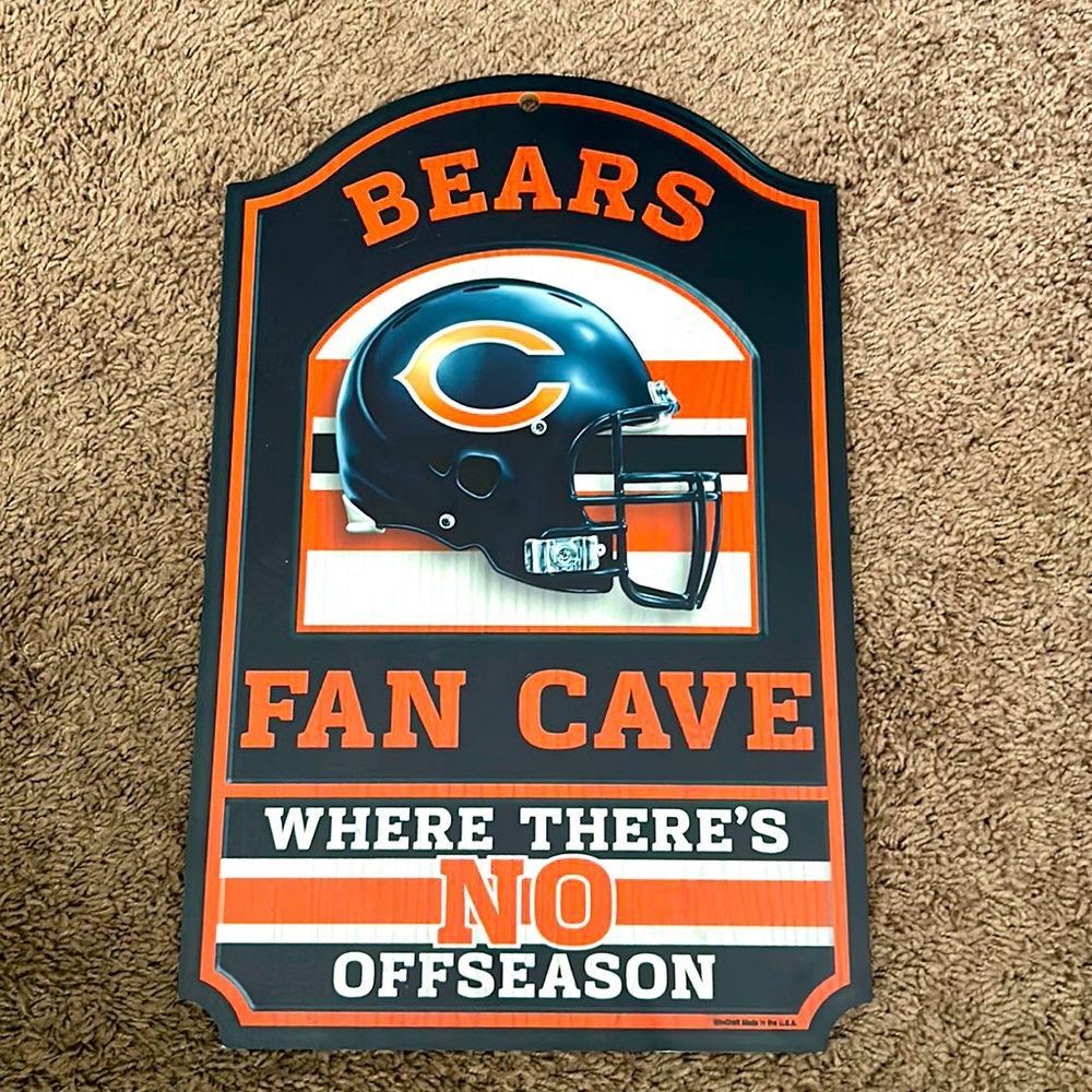 NFL Fan‎ Cave Wood Sign, 11" x 17"